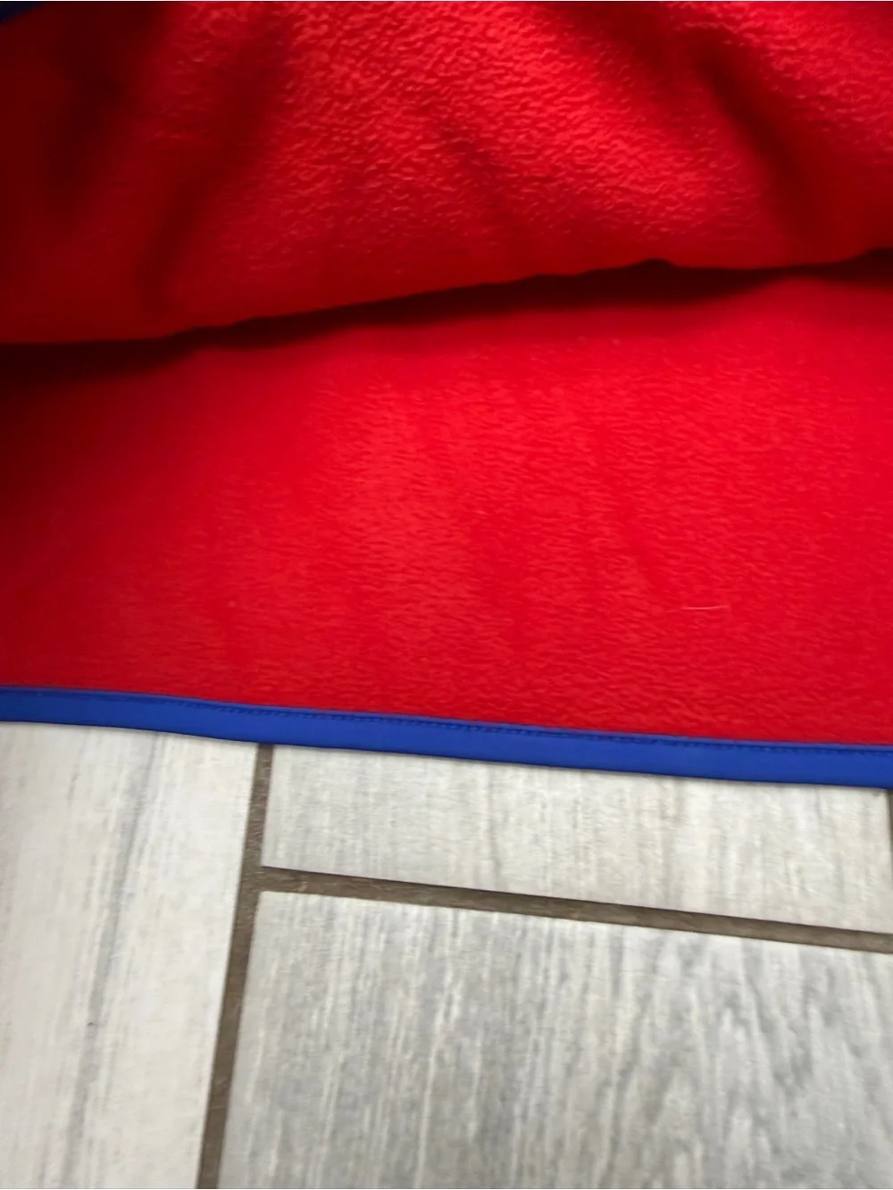 Men’s Nautica Red Fleece Half-Zip Pullover with Blue Trim 2XL